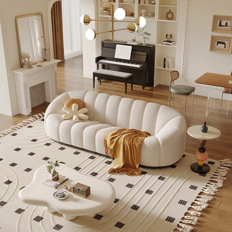 A cute sofa like a pumpkin