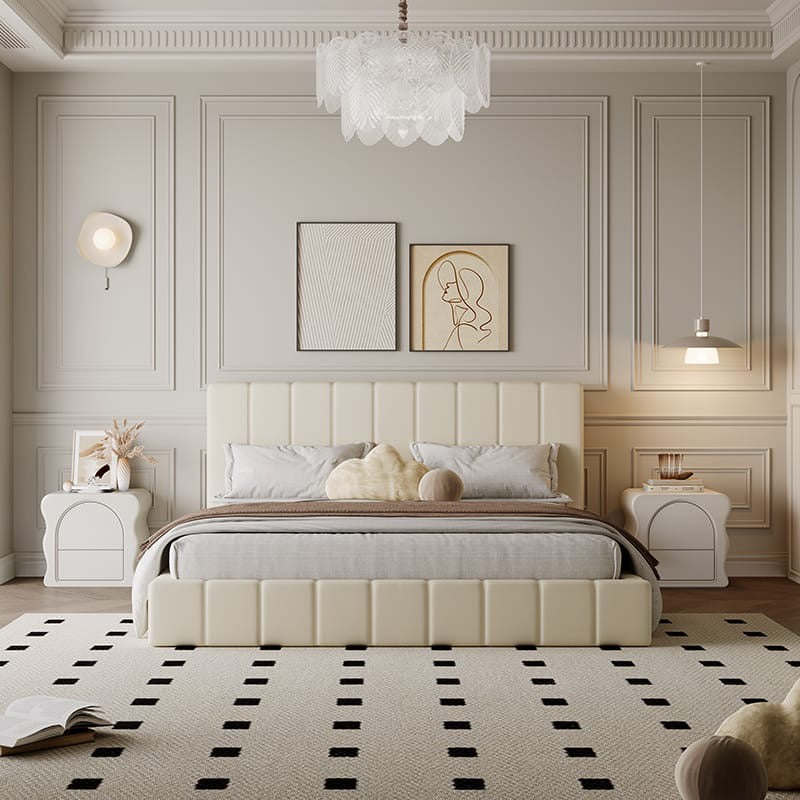 A classic Italian minimalist style bed