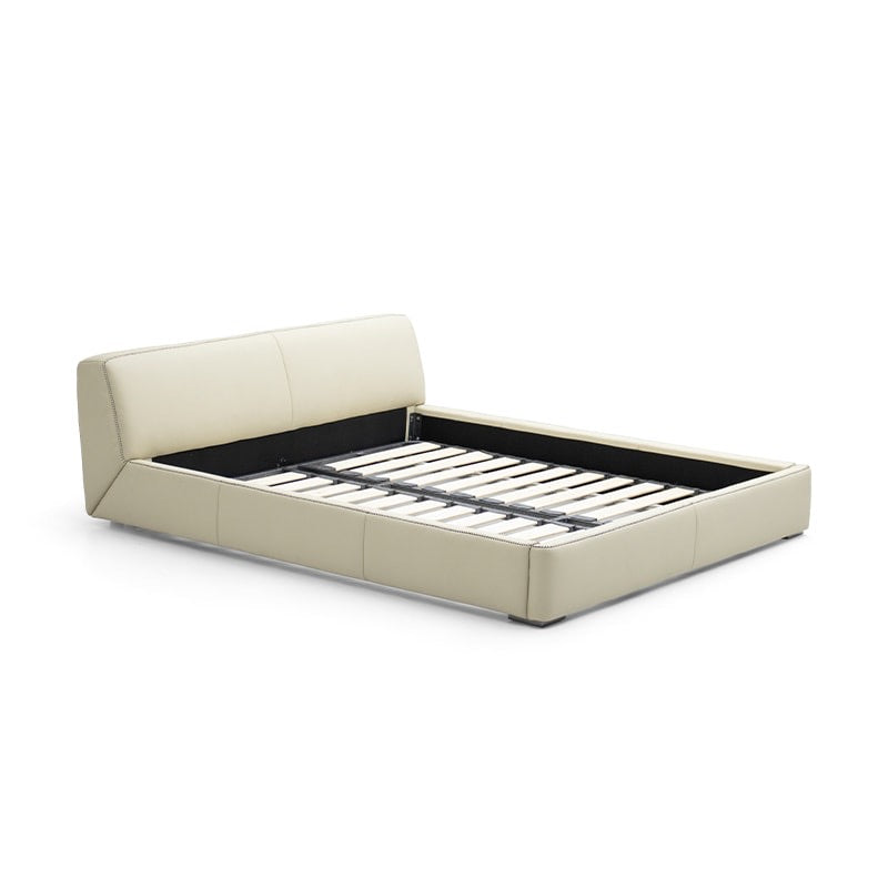 OxerNight Bed, a minimalist leather bed