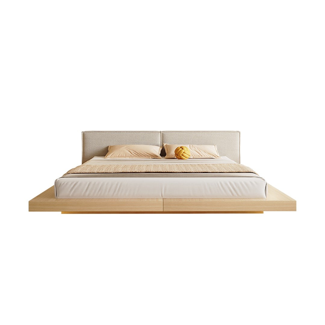 A soft bed made of solid wood