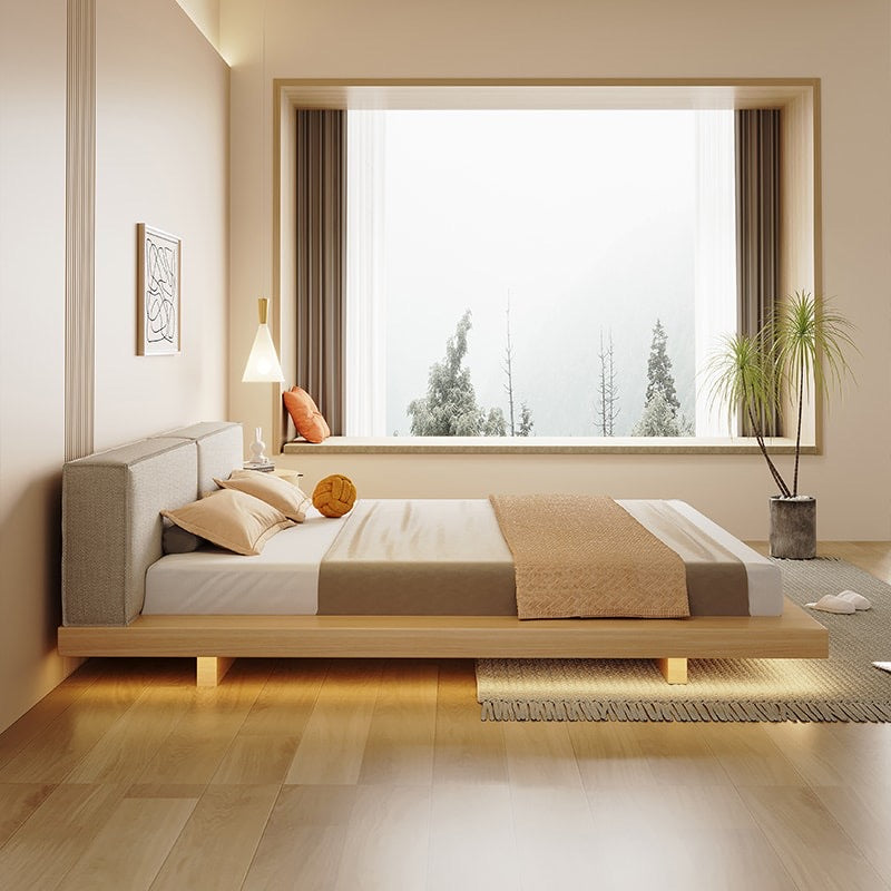 A soft bed made of solid wood