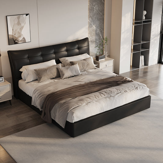 A high-quality and cost-effective leather soft bed