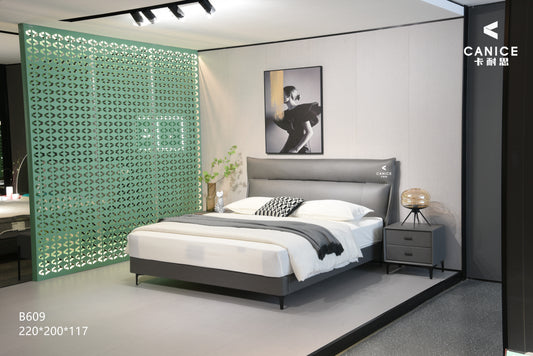 A upholstered bed with a high cost performance