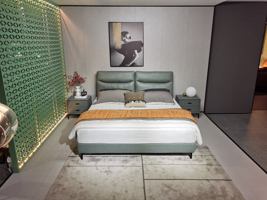 A upholstered bed with a high cost performanc