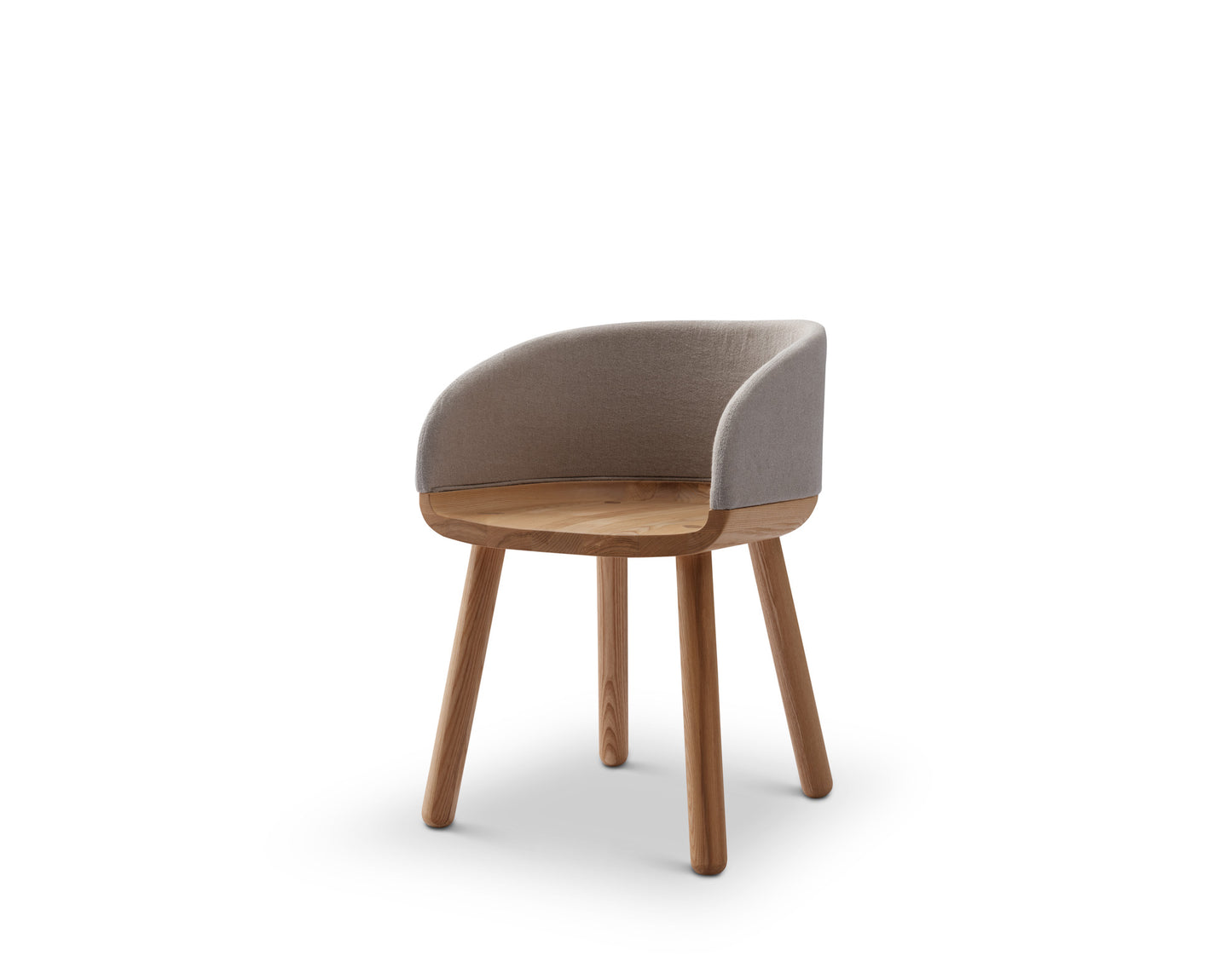 Cream style solid wood upholstered dining chairs