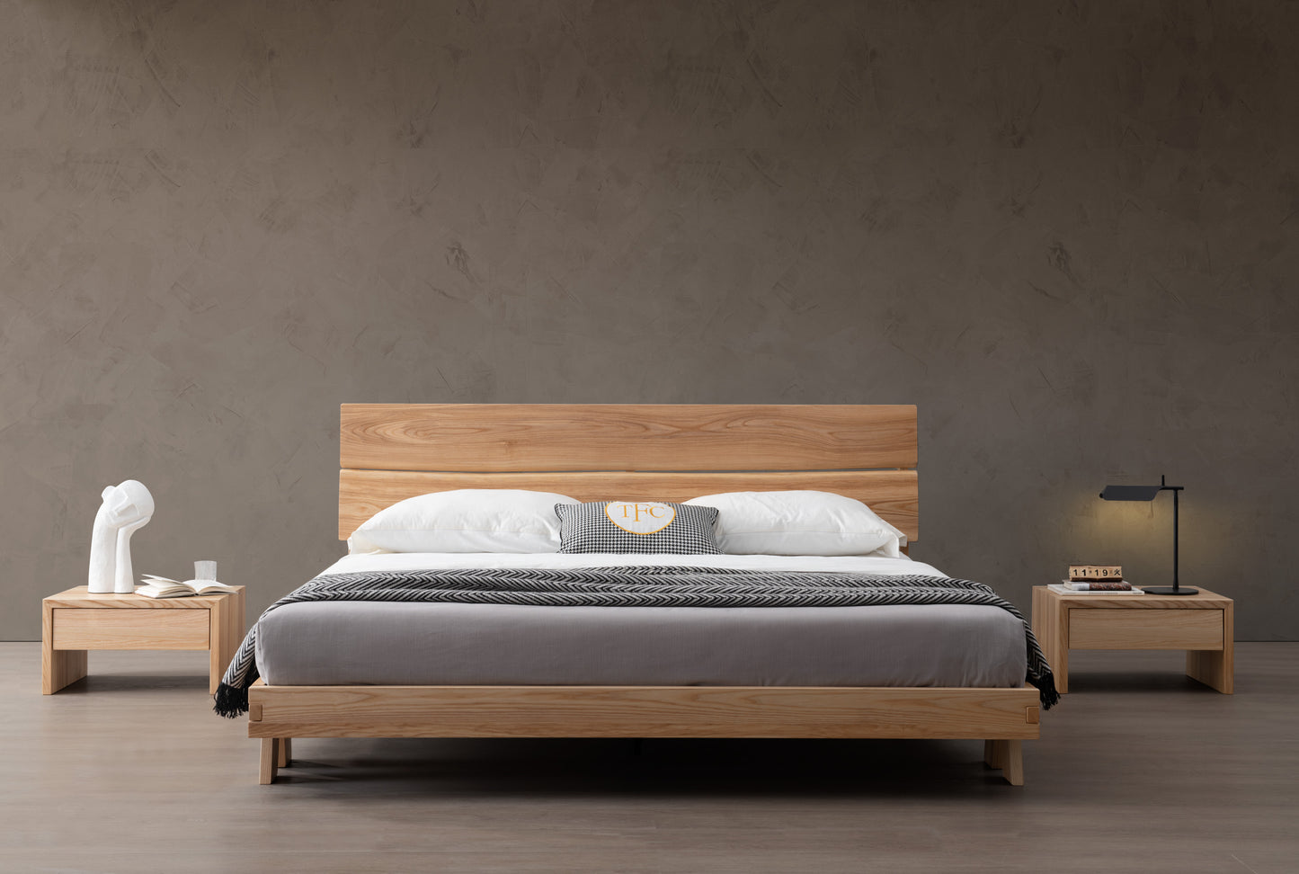 Full solid wood bed