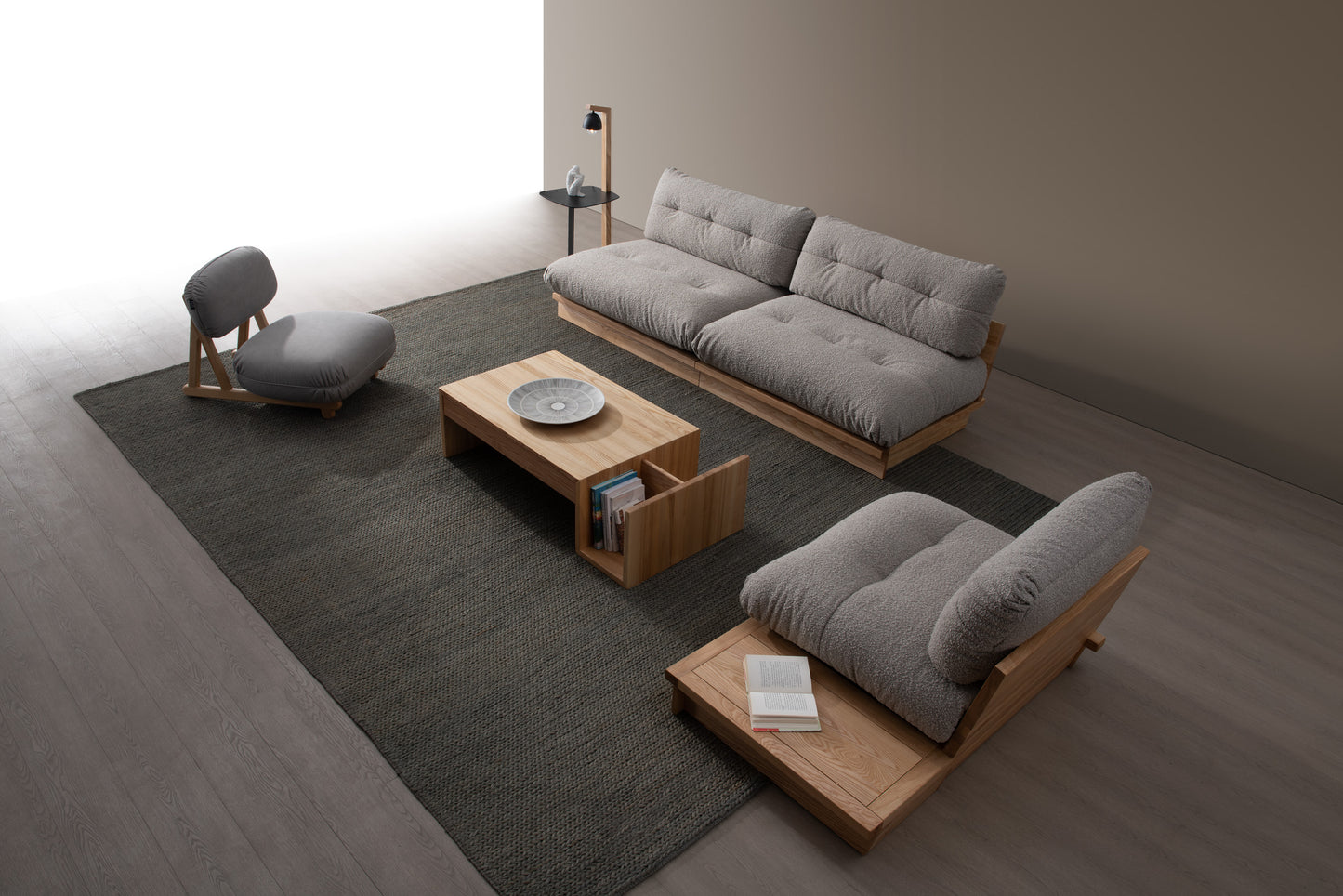 【Video 】Japandi style straight fabric sofa