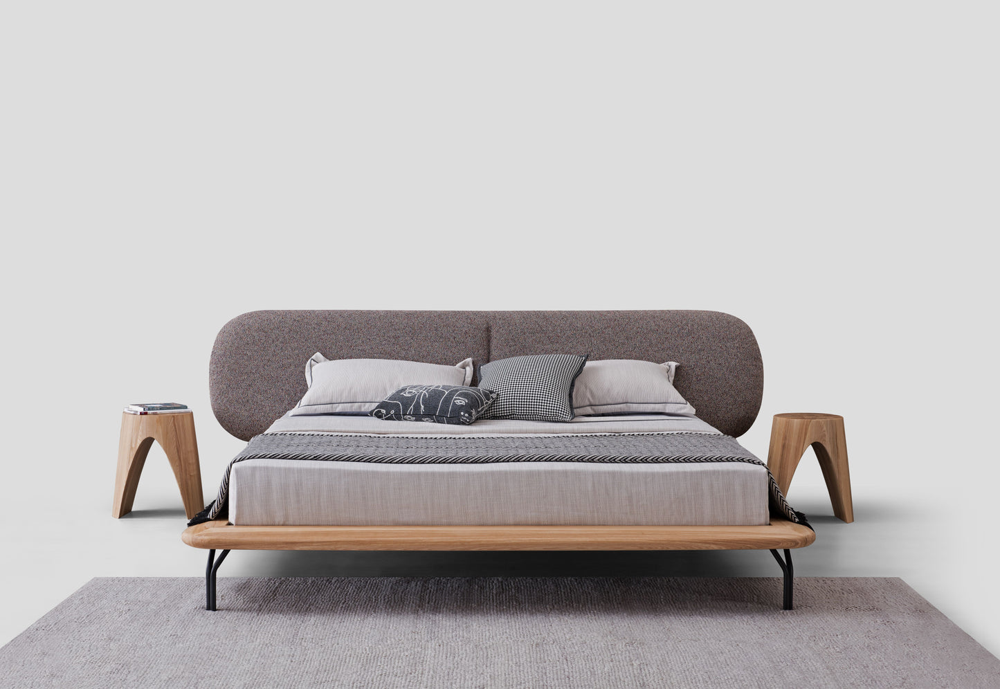 【Video】Fashion minimalist style fabric bed