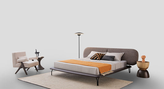 【Video】Fashion minimalist style fabric bed