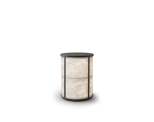 A side table with ambient lighting that can bring a sense of atmosphere