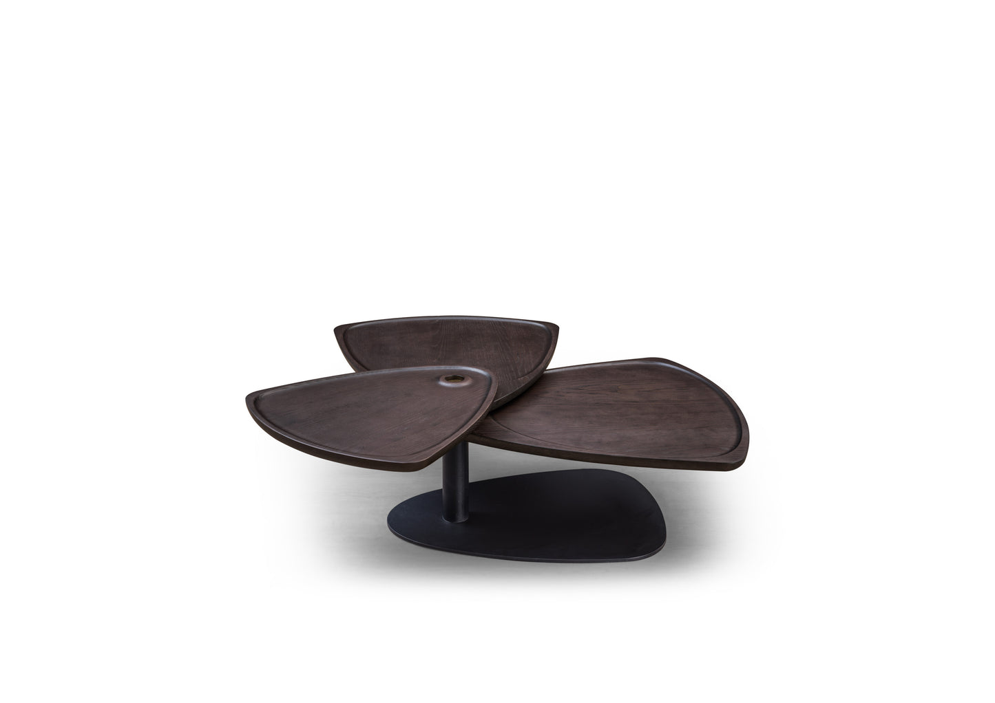 Solid wood tea table in the shape of clover