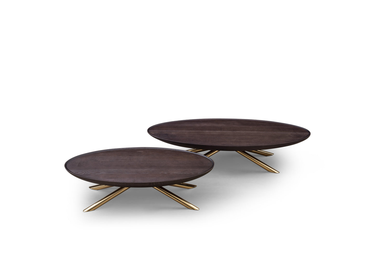 A high-end solid wood coffee table with a light luxury style