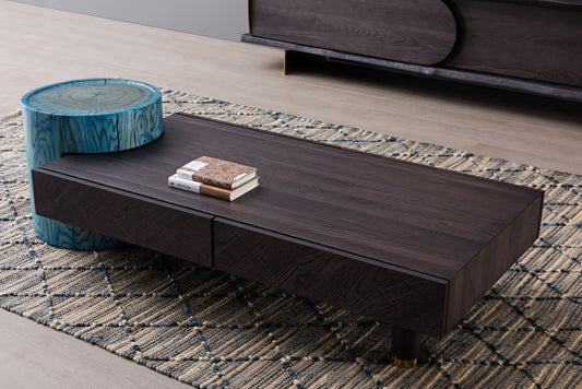 A light luxury style coffee table made entirely of solid wood