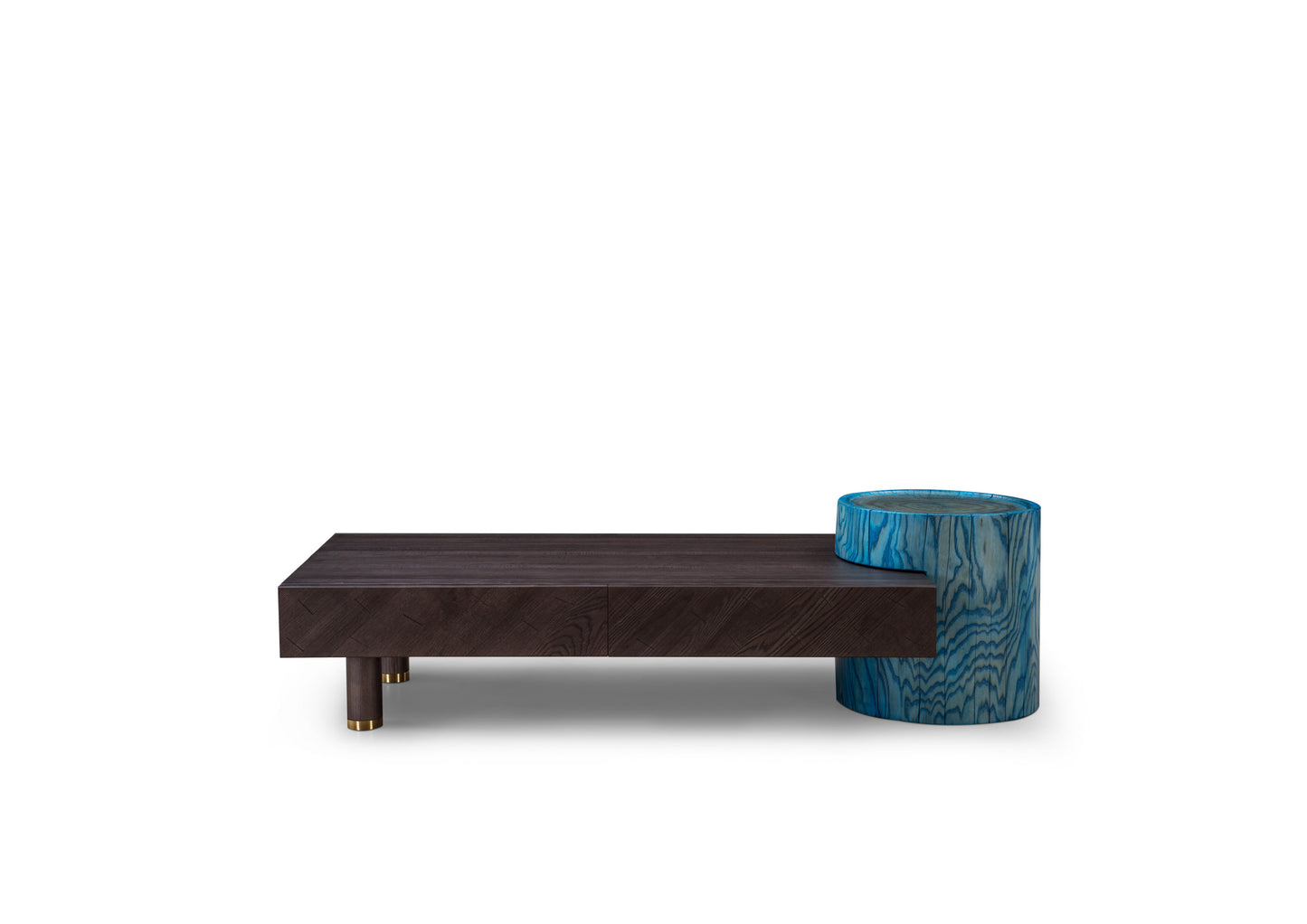 A light luxury style coffee table made entirely of solid wood