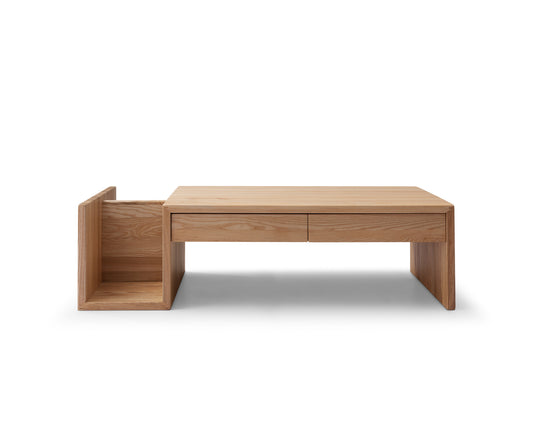 Solid wood coffee table with drawers