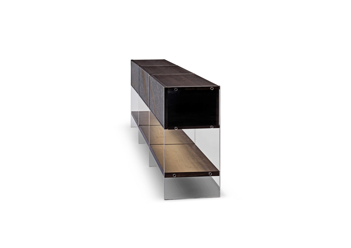Light luxury style transparent dining cabinet