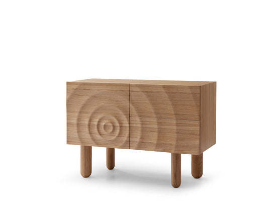 Water ripple design dining cabinet