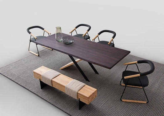 【Video 】High end light luxury style solid wood dining table